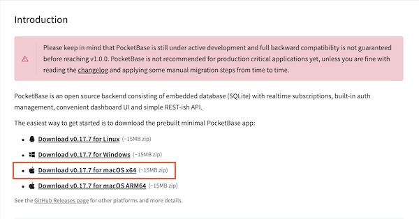 picking a pocketbase version for your processor